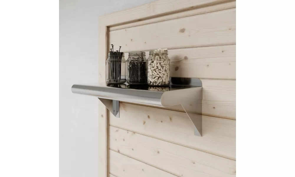 AmGood 8 in. x 16 in. Stainless Steel Wall Shelf